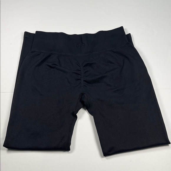 OQQ Black high waisted seamless butt lifting leggings Sz XL - Picture 3 of 10